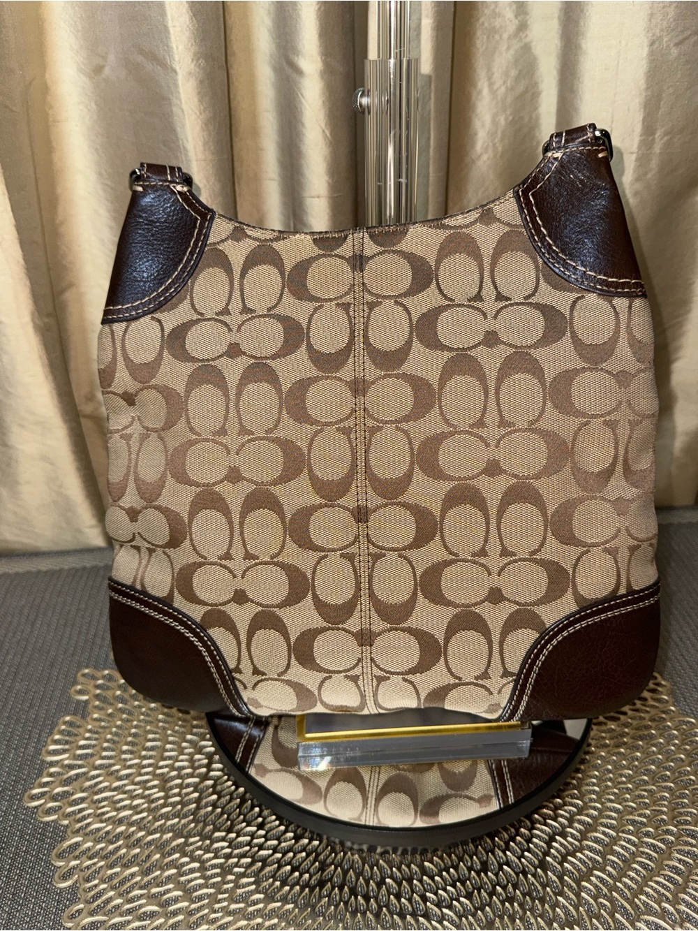 Coach Penelope Signature Jacquard Hippie Crossbody F13979 - Picture 3 of 12
